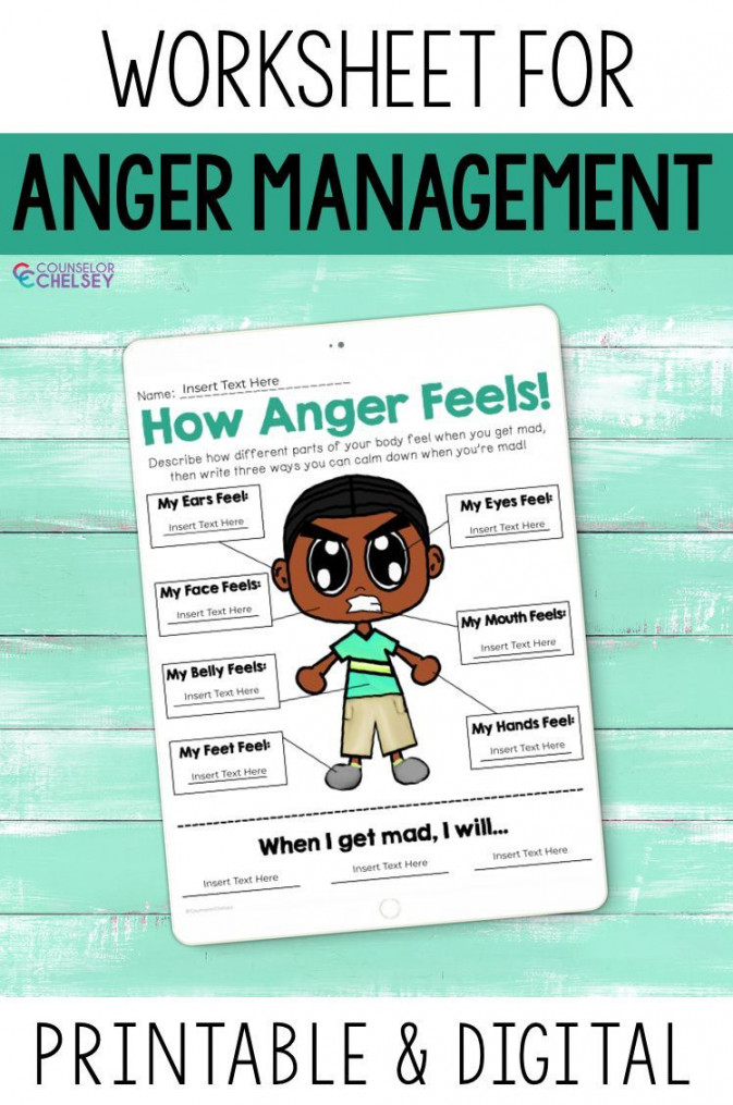 Identifying Anger Worksheet For Kids  Anger management worksheets