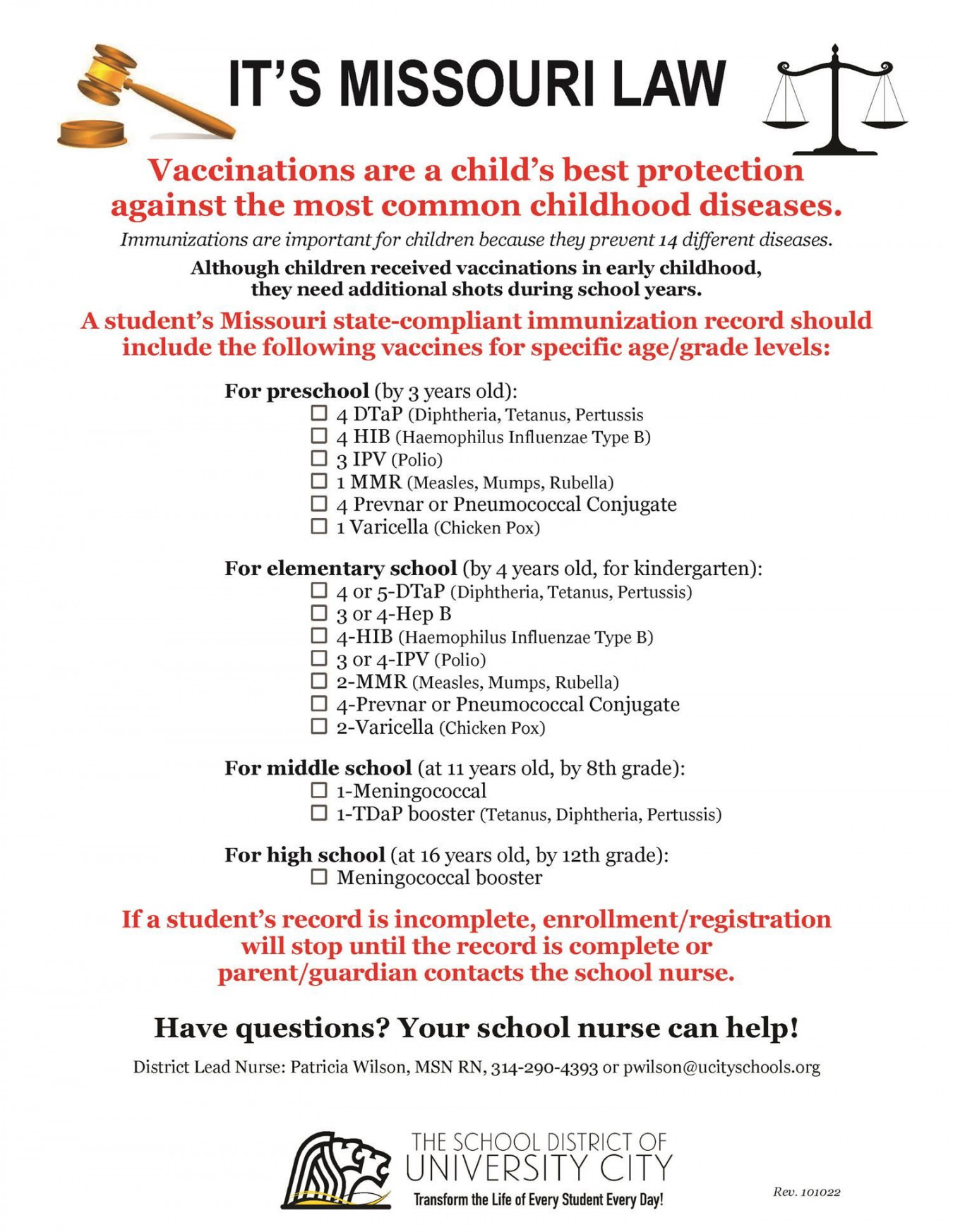 Immunizations / Student Immunization Requirements