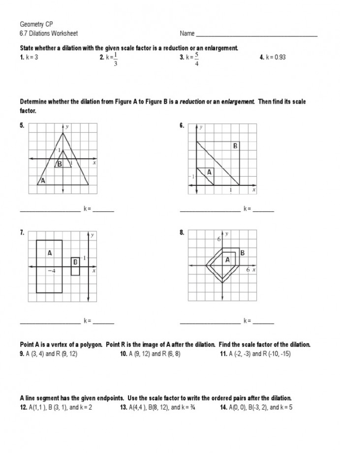 IP Dilation Worksheet  PDF