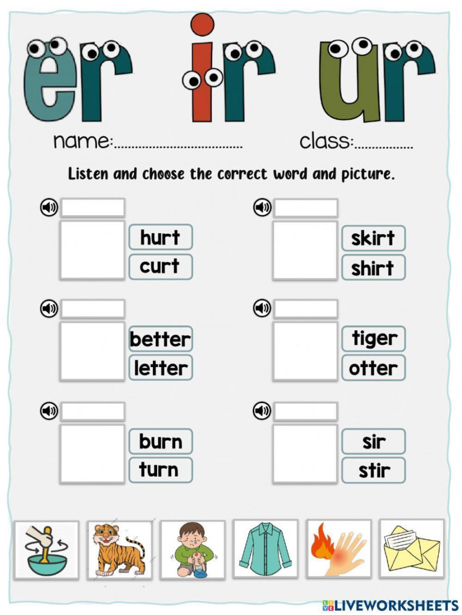 Jolly Phonics er ir ur worksheet  Live Worksheets