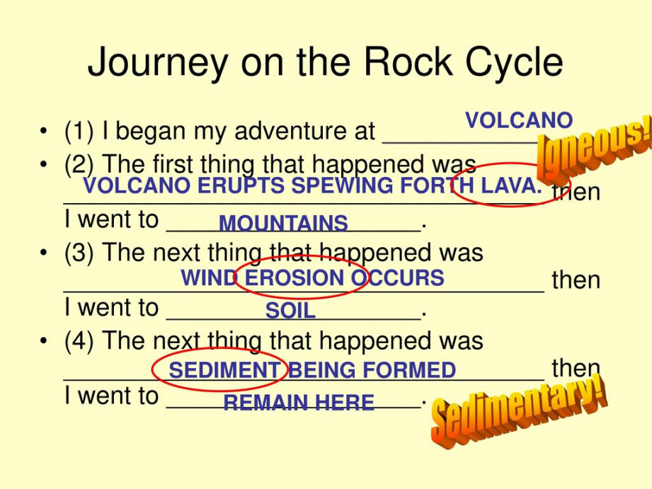 Journey on the Rock Cycle” Activity - ppt download