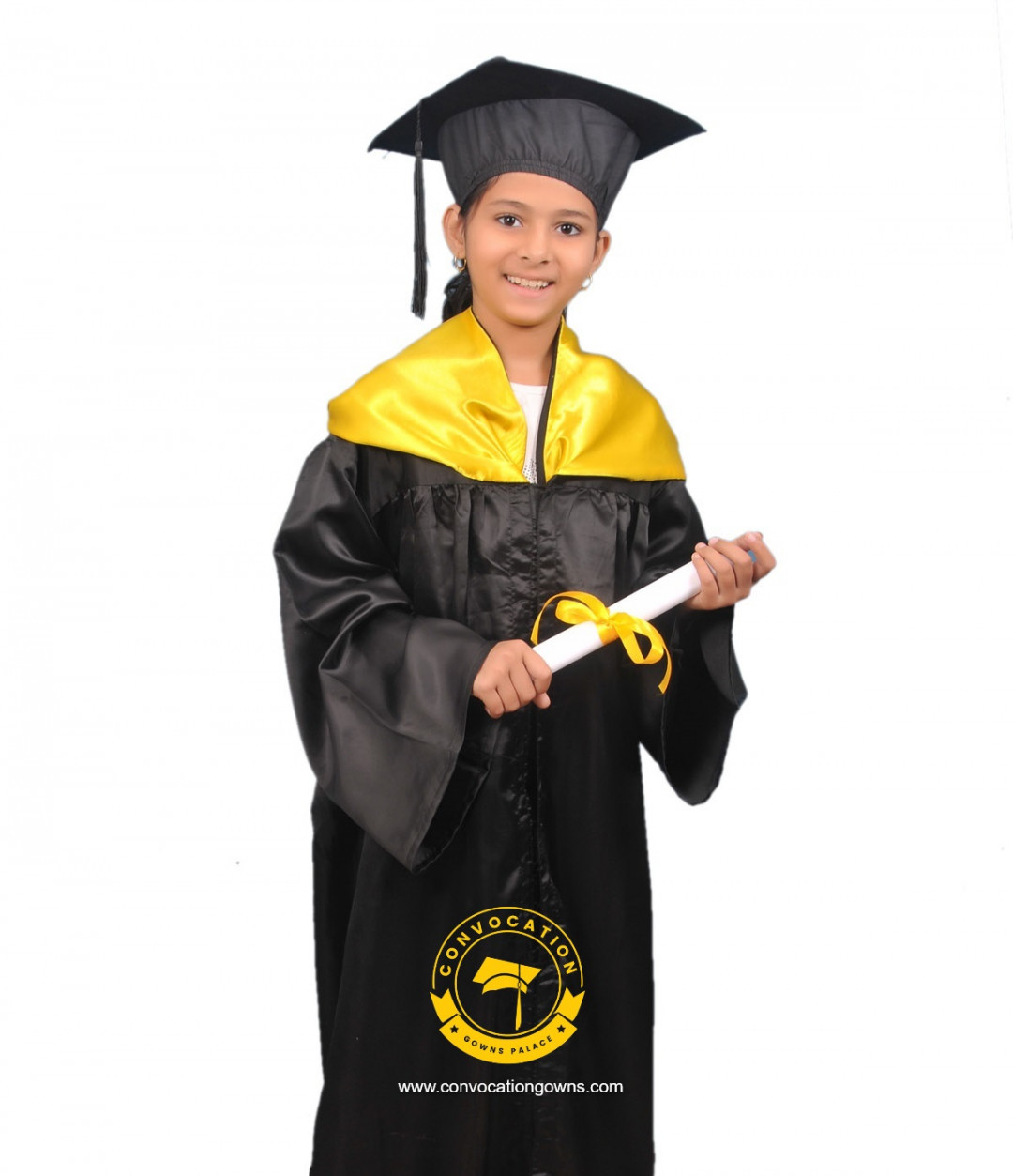 Kids Black Convocation Gown