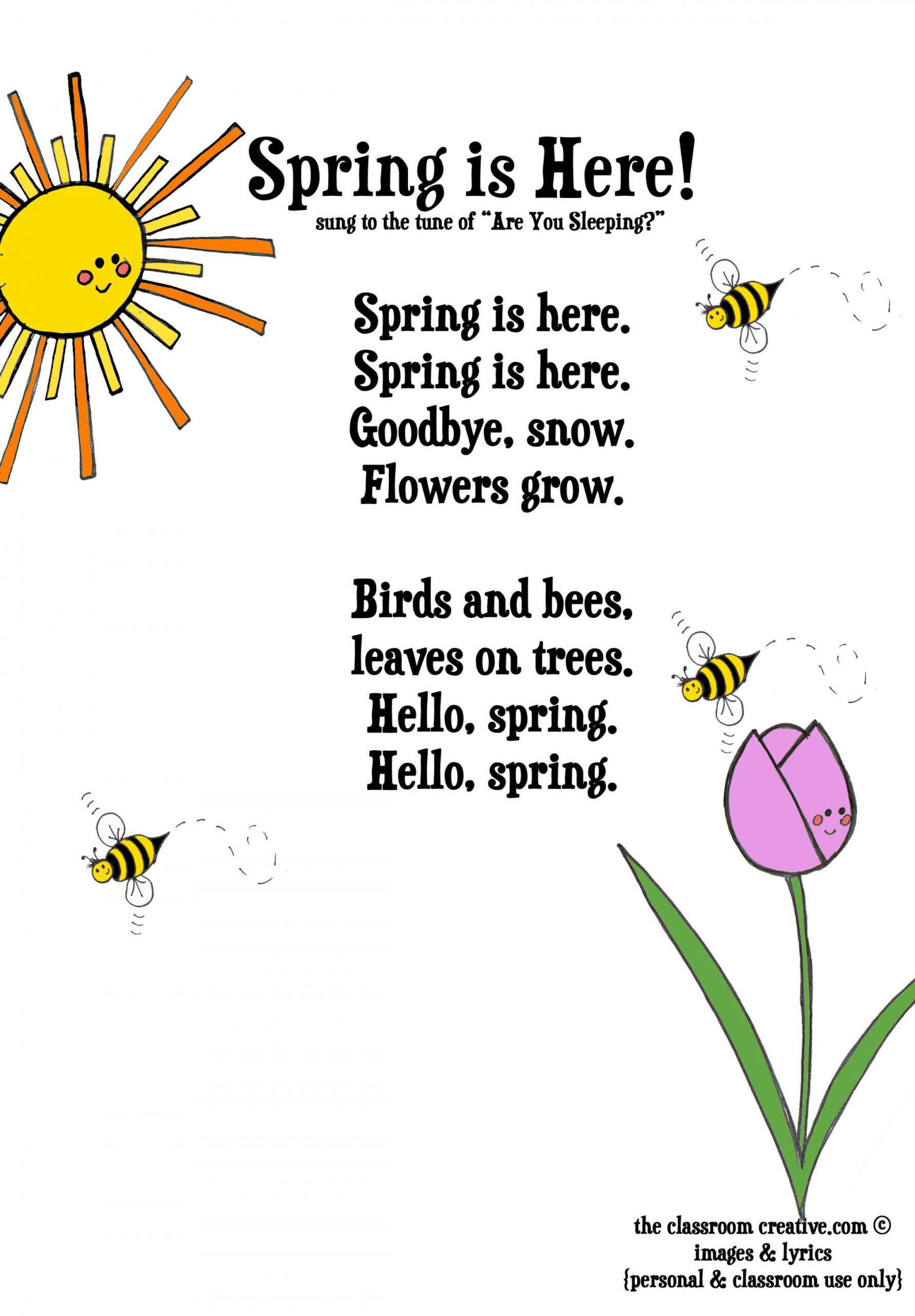 kids poems - Google Search  Spring poems for kids, Spring songs