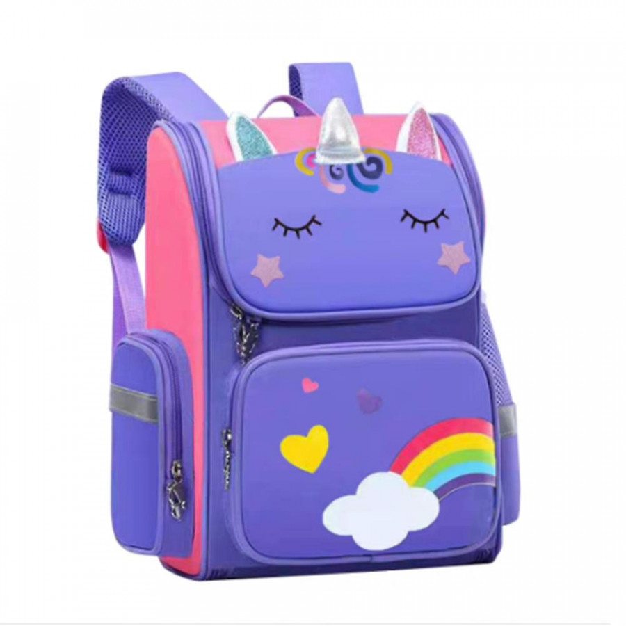 Kids Unicorn Backpack Kindergarten Shoulder Strap School Bag Children  Rucksack