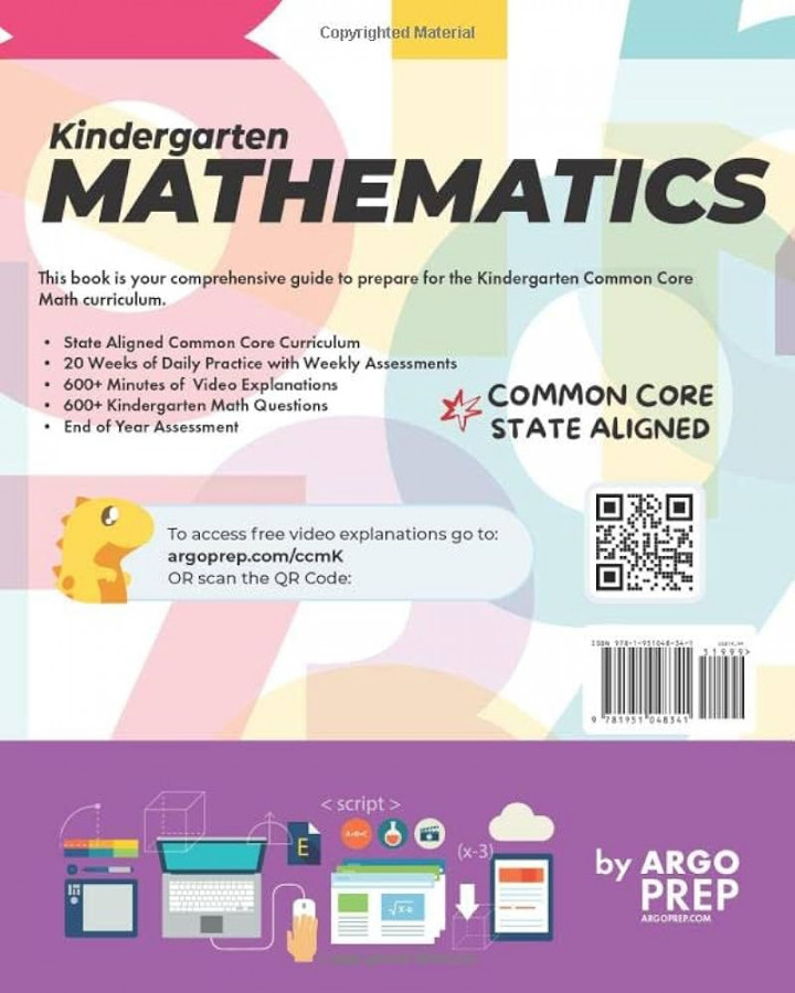 Kindergarten Common Core Math: Daily Practice Workbook  +