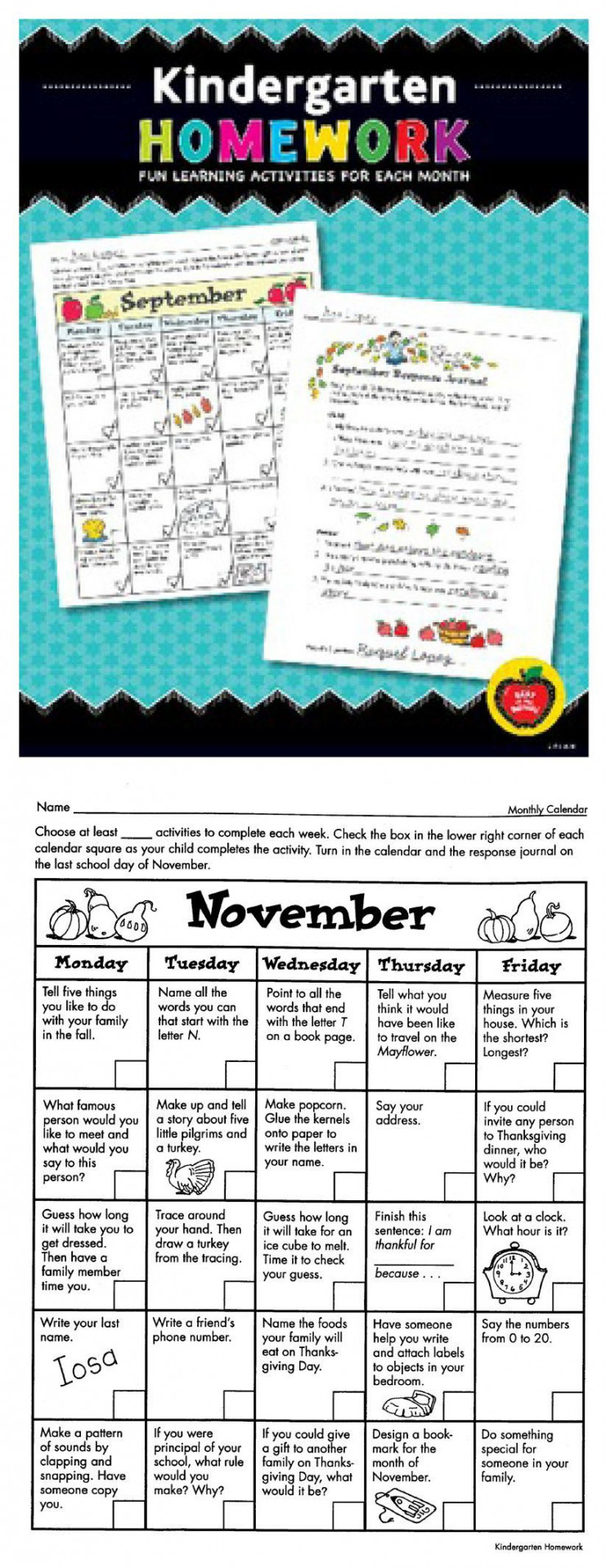 Kindergarten Homework: Fun Learning Activities for Each Month