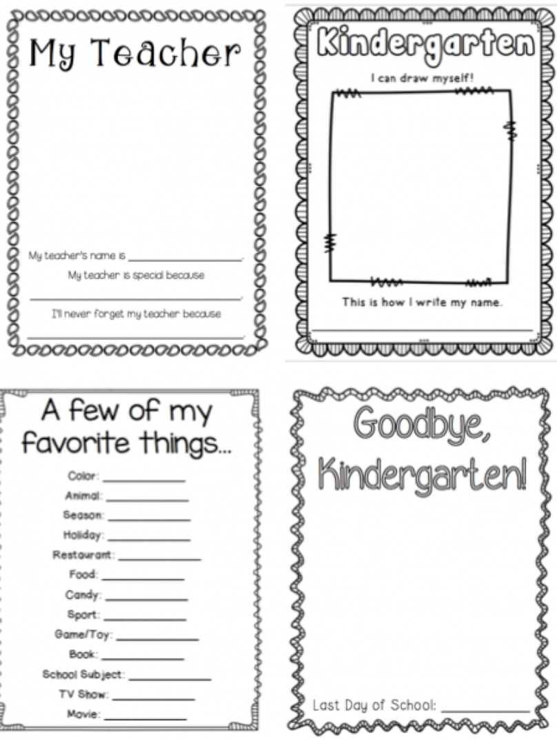 Kindergarten Memory Book  Memory book kindergarten, Kindergarden