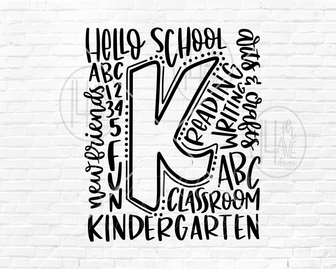 Kindergarten SVG / First Day of School / Kindergarten Typography