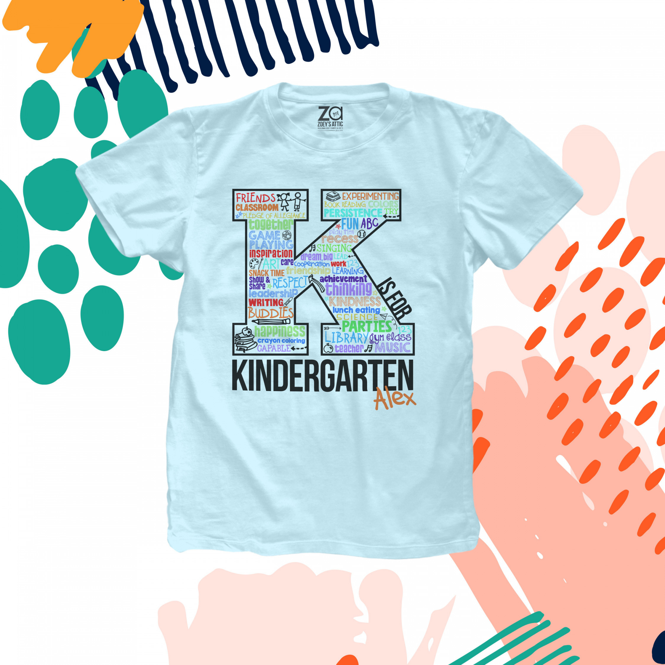 Kindergarten t-shirt back to school kindergarten shirt word - Etsy