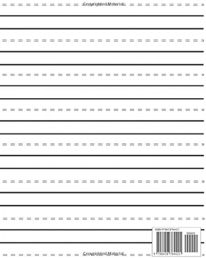 Kindergarten Writing Paper: Bumper -Page Dotted Line Notebook