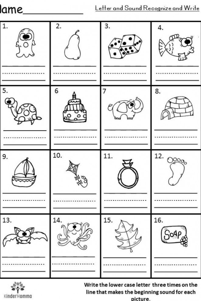 Letter Sounds and Recognition Worksheets - kindermomma