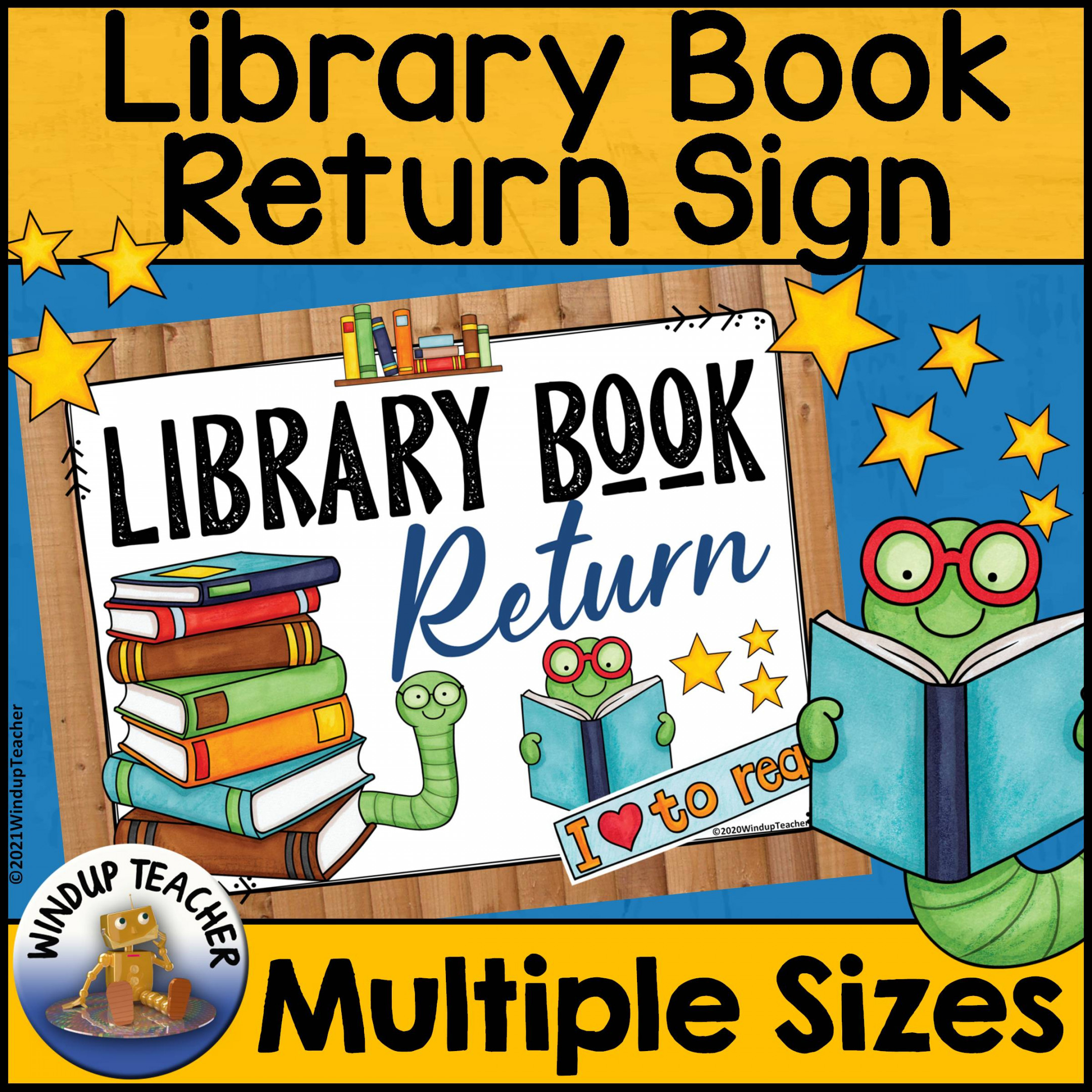 Library Book Sign to Return Books  Made By Teachers