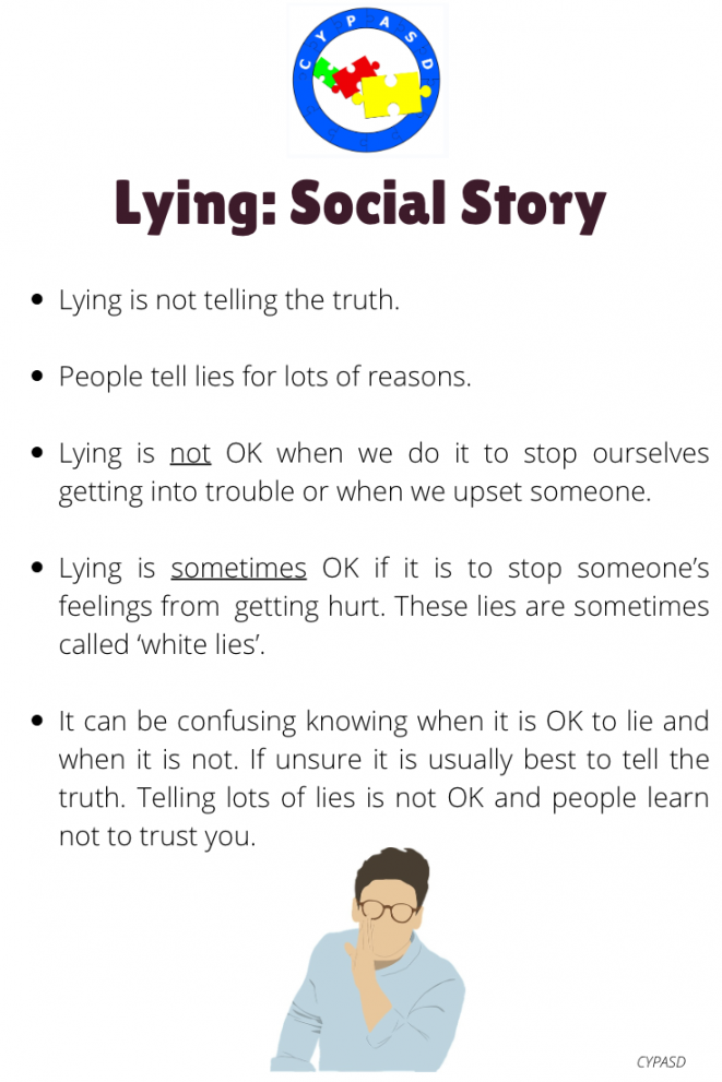 Lying: Social Story  Social emotional skills, Social stories