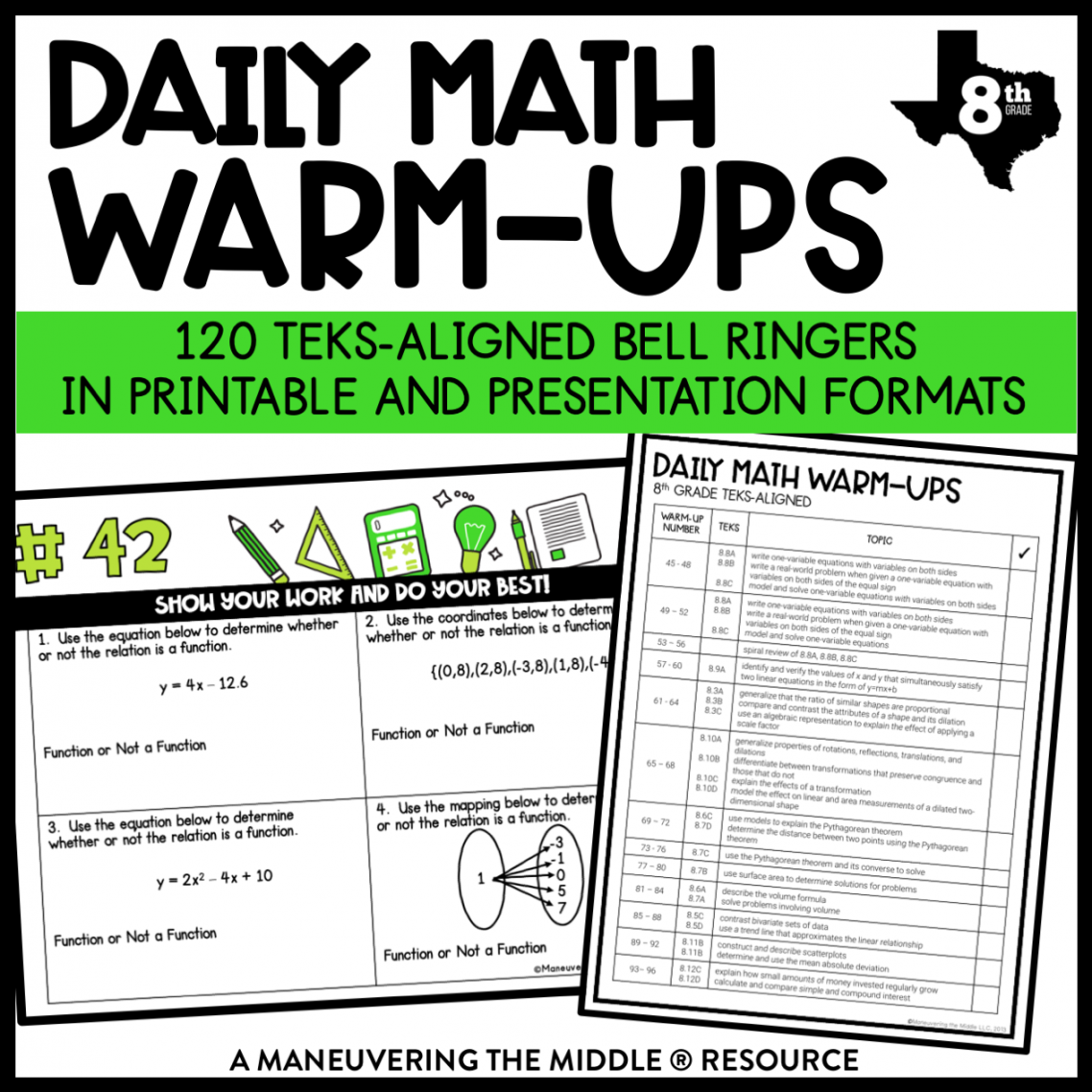 Math Warm-Ups th Grade TEKS