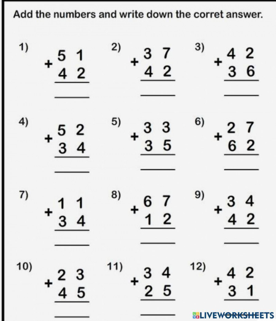 Mathematics Year  interactive worksheet  Live Worksheets