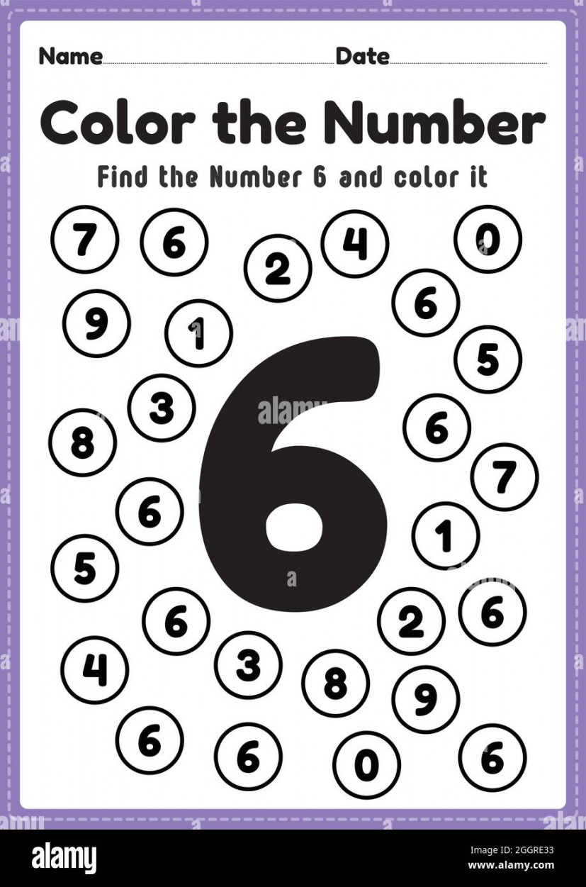 Maths worksheet for nursery, number  coloring maths activities