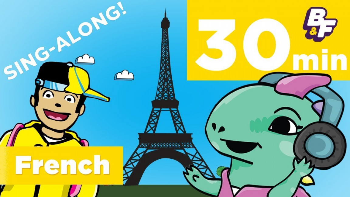 Minute French Sing-Along Compilation for Beginners  BASHO & FRIENDS k  Learning Songs for Kids