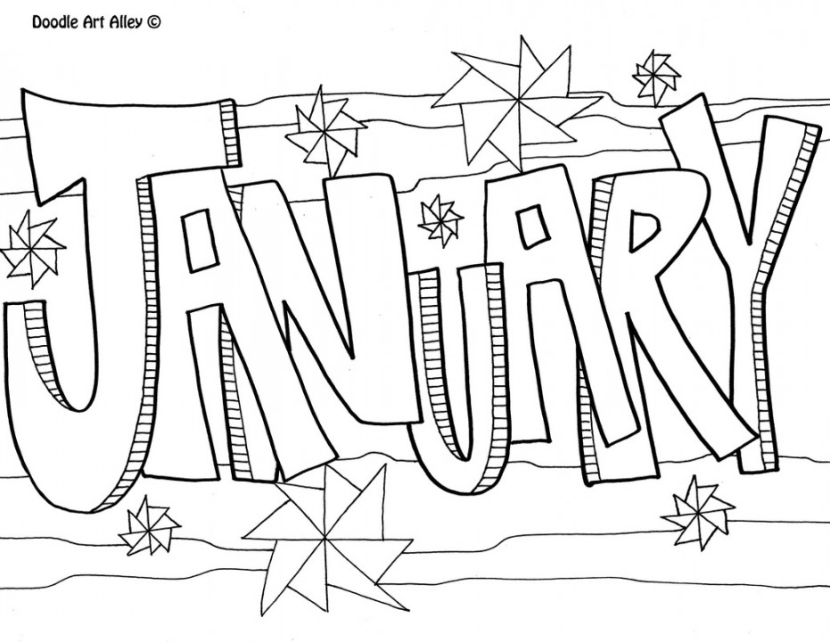 Months of the Year Coloring Pages - Classroom Doodles