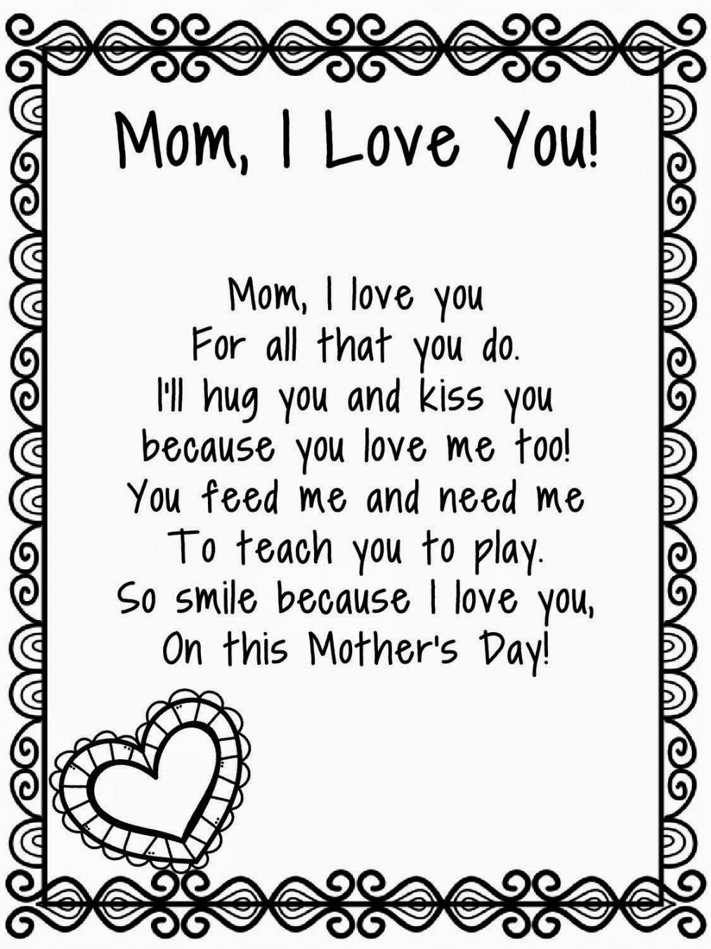 Mothers Day Poems For Kids Charming Mothers Day Poems For Kids