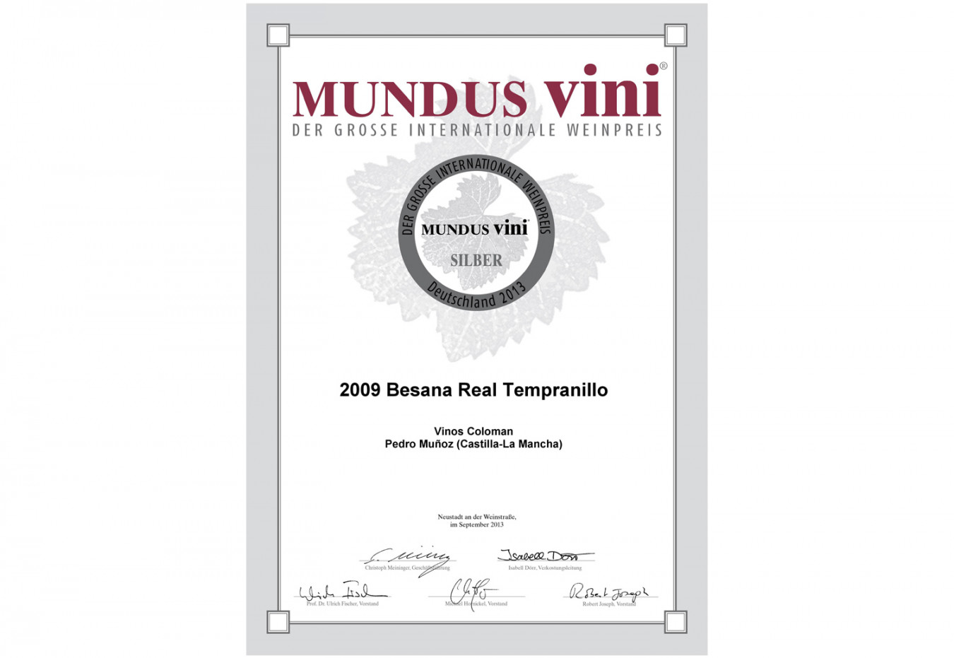 mundus vini - Vinos Coloman