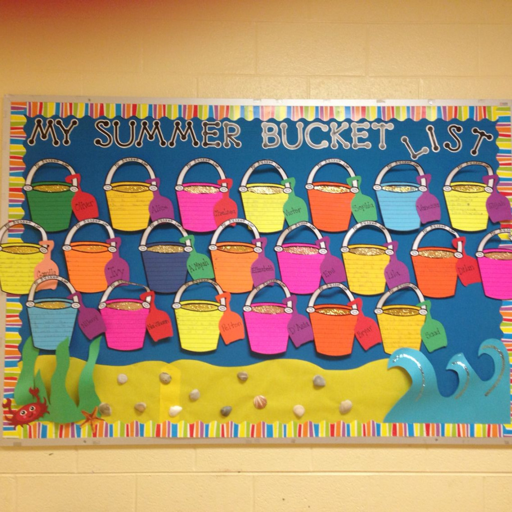 My Summer Bucket List Bulletin Board