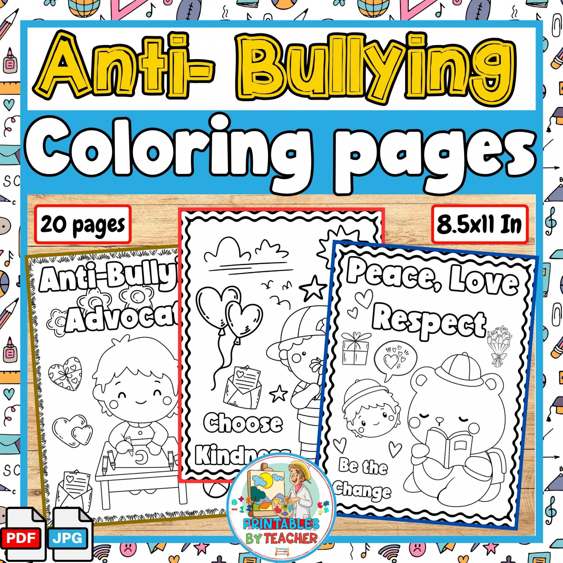 National Bully Prevention Month coloring pages  Anti-Bullying