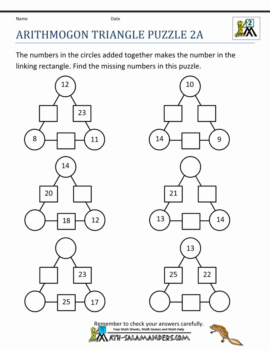 nd Grade Math Puzzles