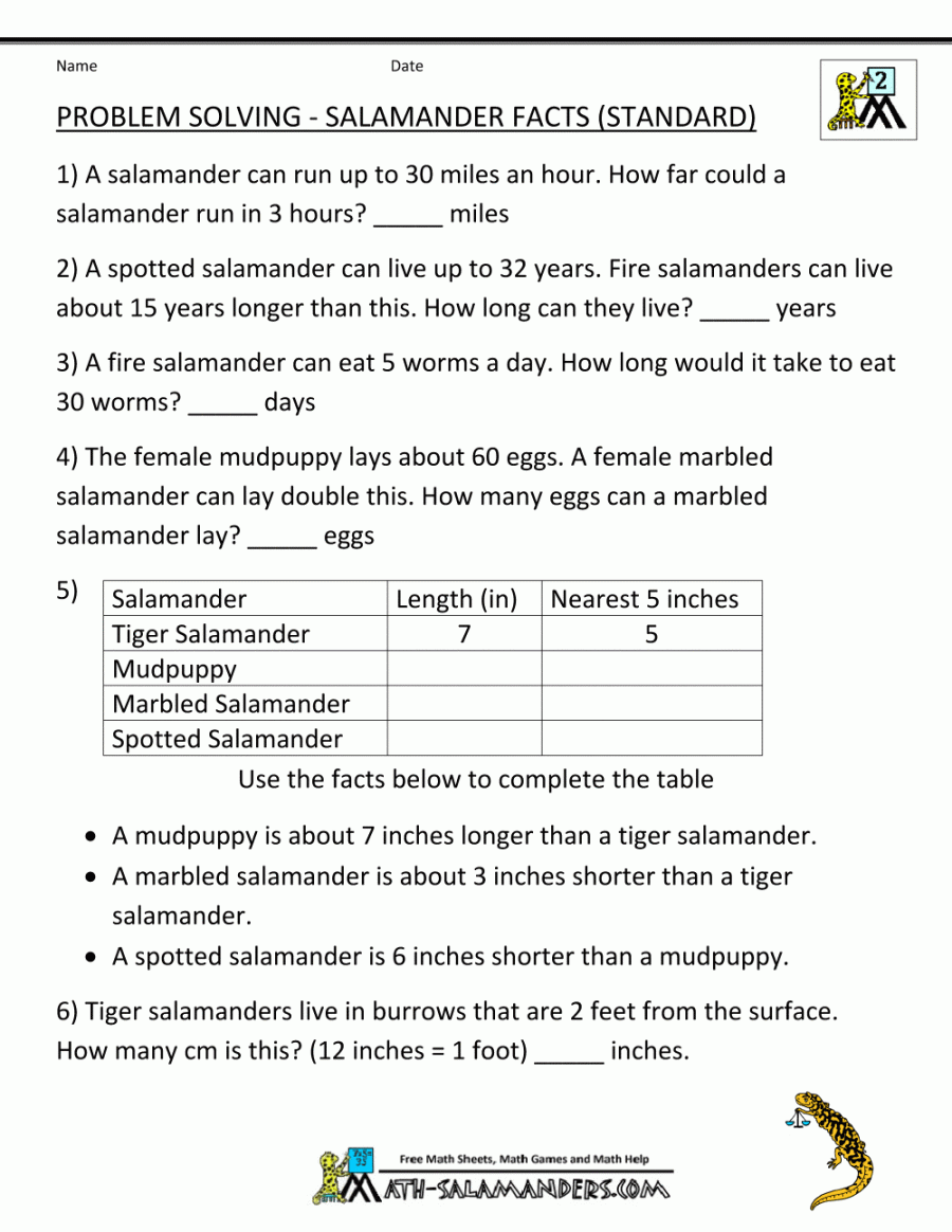 nd Grade Math Word Problems