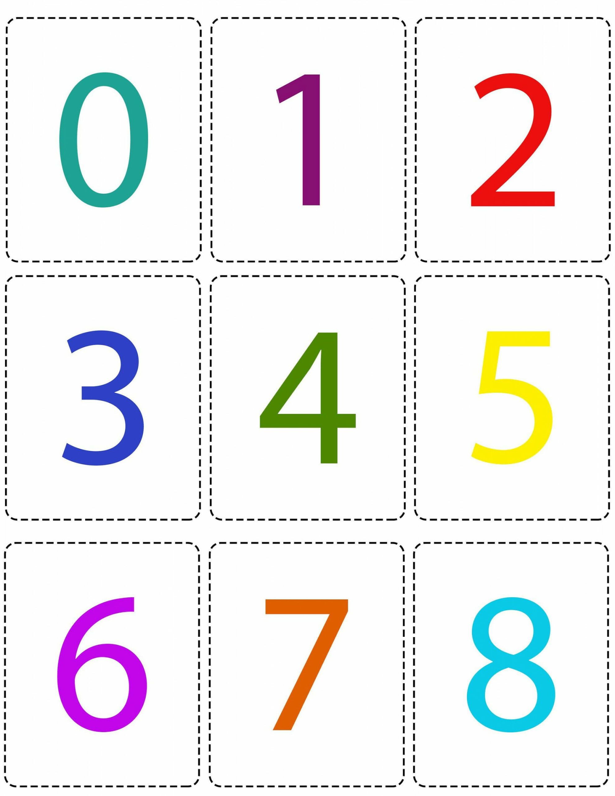 Numbers -00 Flashcards Printable Flashcards Toddler Flash - Etsy