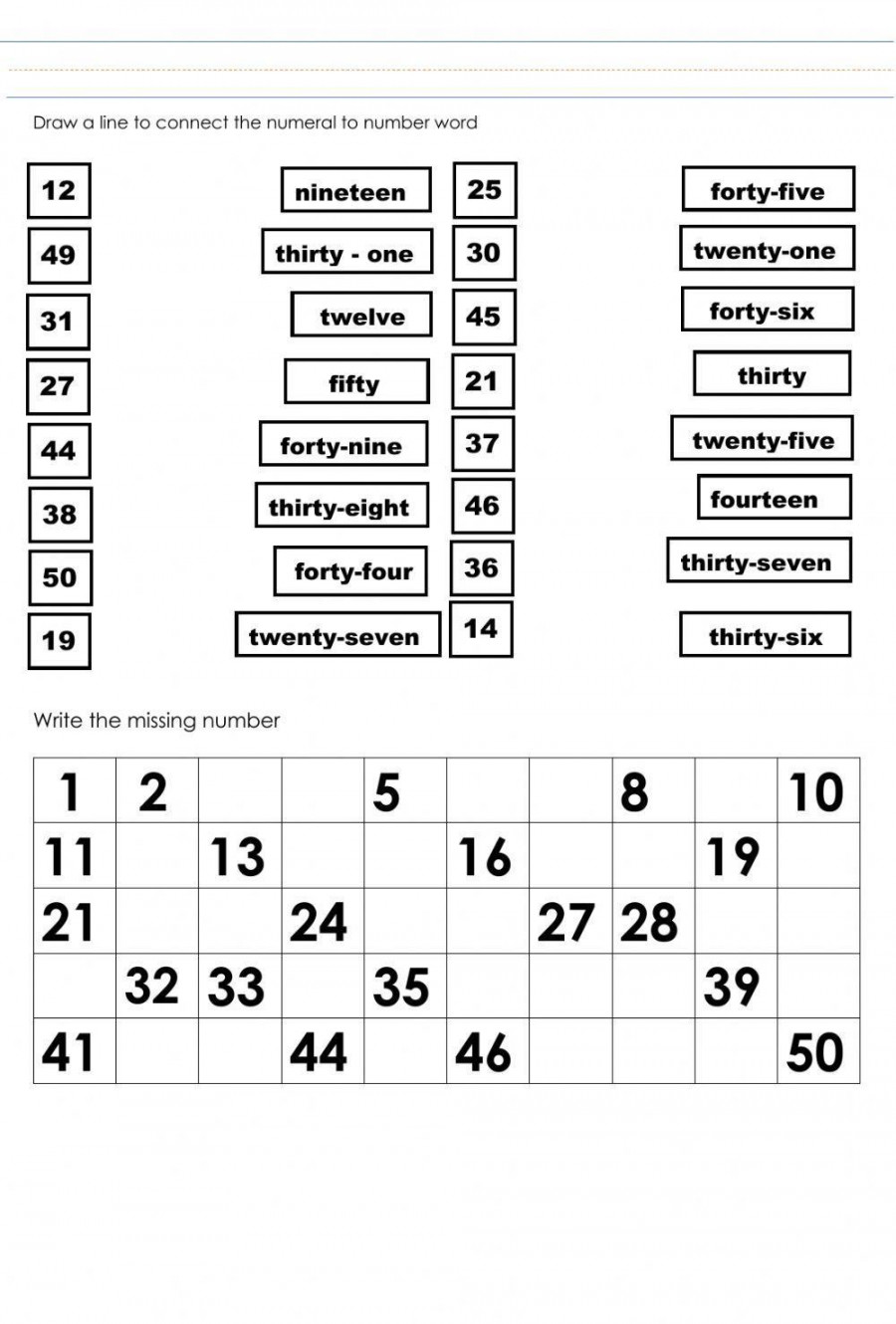 Numbers - activity  Live Worksheets