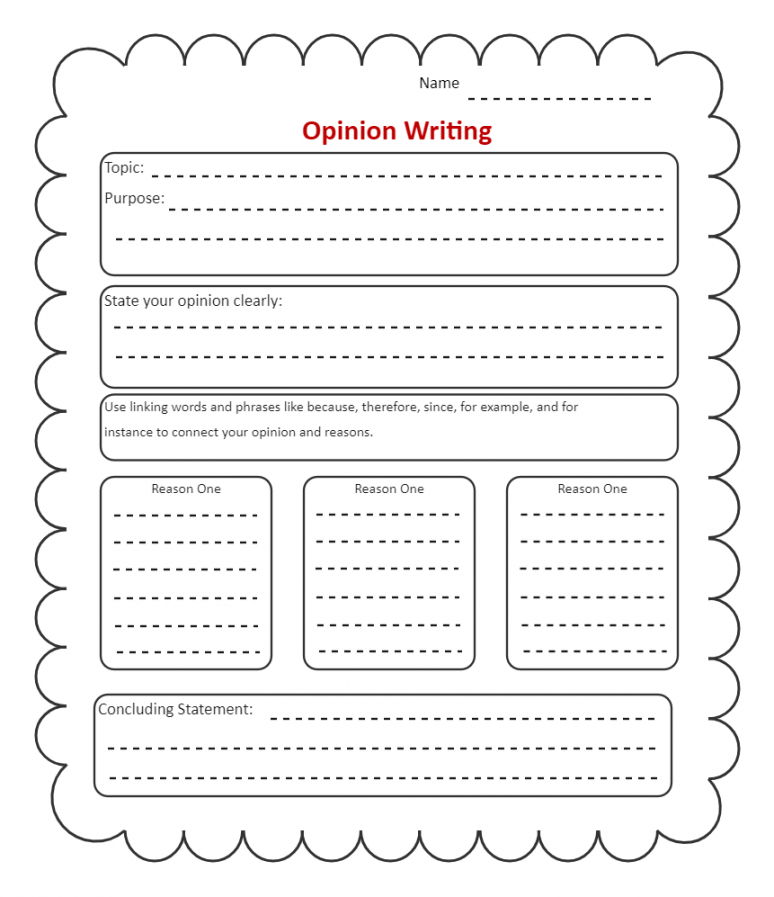 Opinion Writing Graphic Organizer  EdrawMax Template