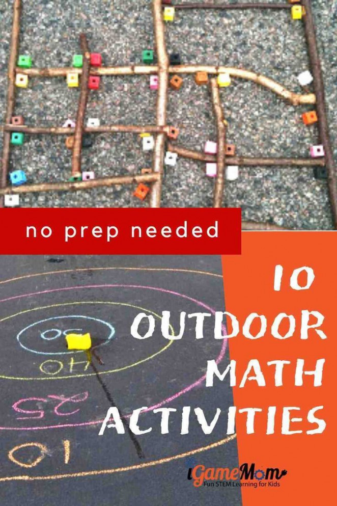 Outdoor Math Activities for Kids  Summer math activities, Summer