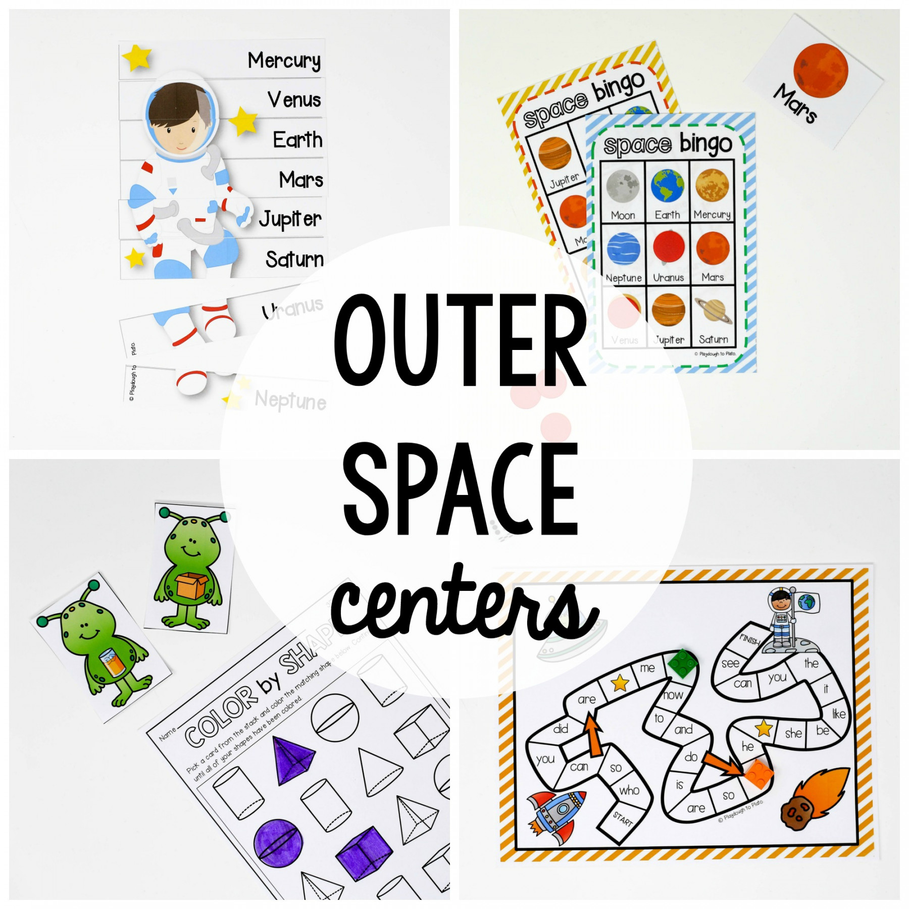 Outer Space For Kindergarten Printable PDF Template Outer Space For Kindergarten Printable PDF Template