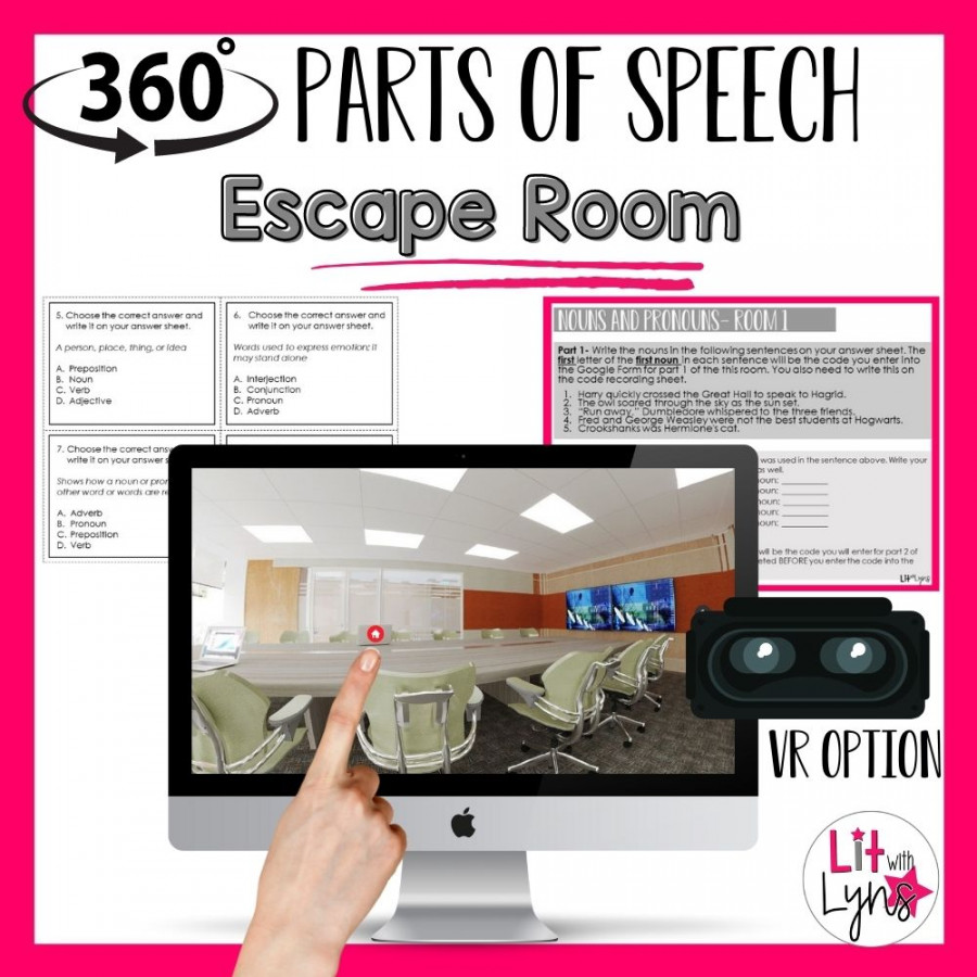 Parts of Speech  Digital Escape Room