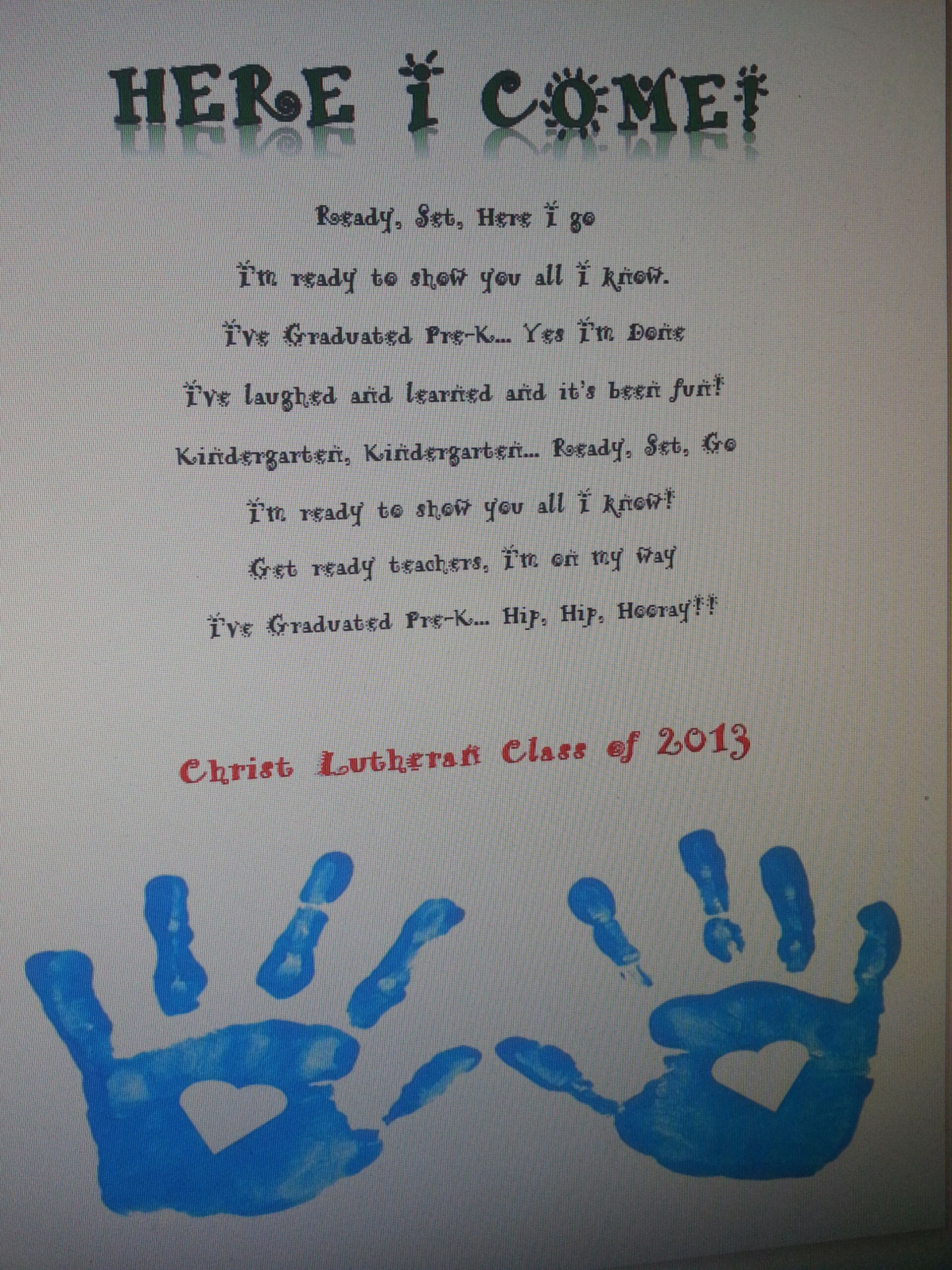 Pinterest Pre-K Graduation  Preschool graduation poems