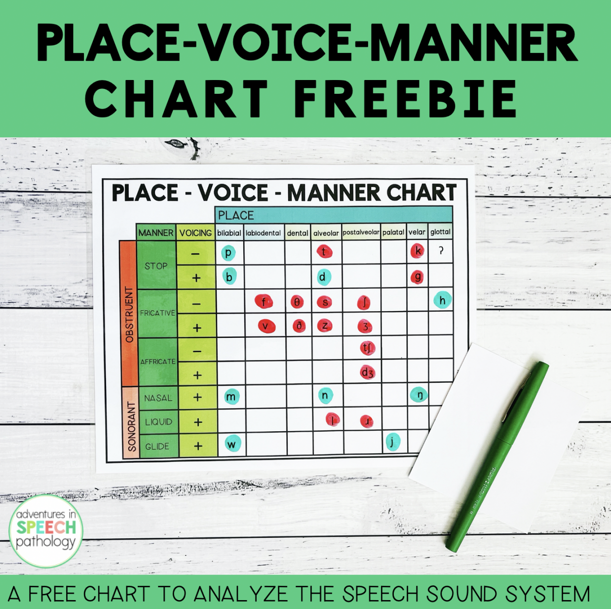 Voice Place Manner Chart