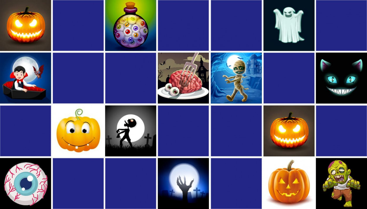 Play matching game for kids - Halloween - Online & Free  Memozor