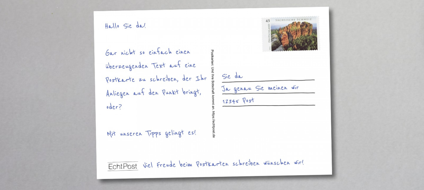 Postkarten Text schreiben - kreative Tipps & Ideen