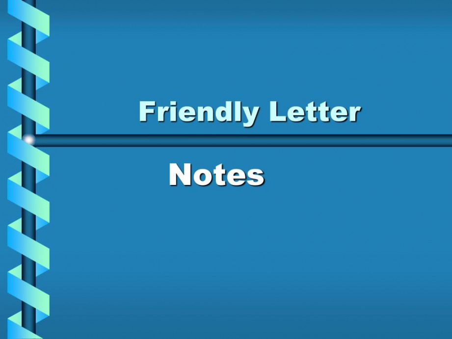 PPT - Friendly Letter PowerPoint Presentation, free download - ID