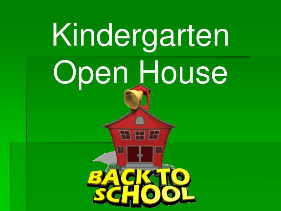 PPT - Kindergarten Open House PowerPoint Presentation, free