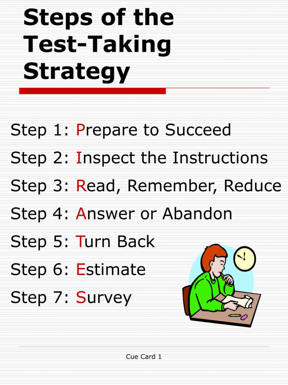 PPT - Steps of the Test-Taking Strategy PowerPoint Presentation