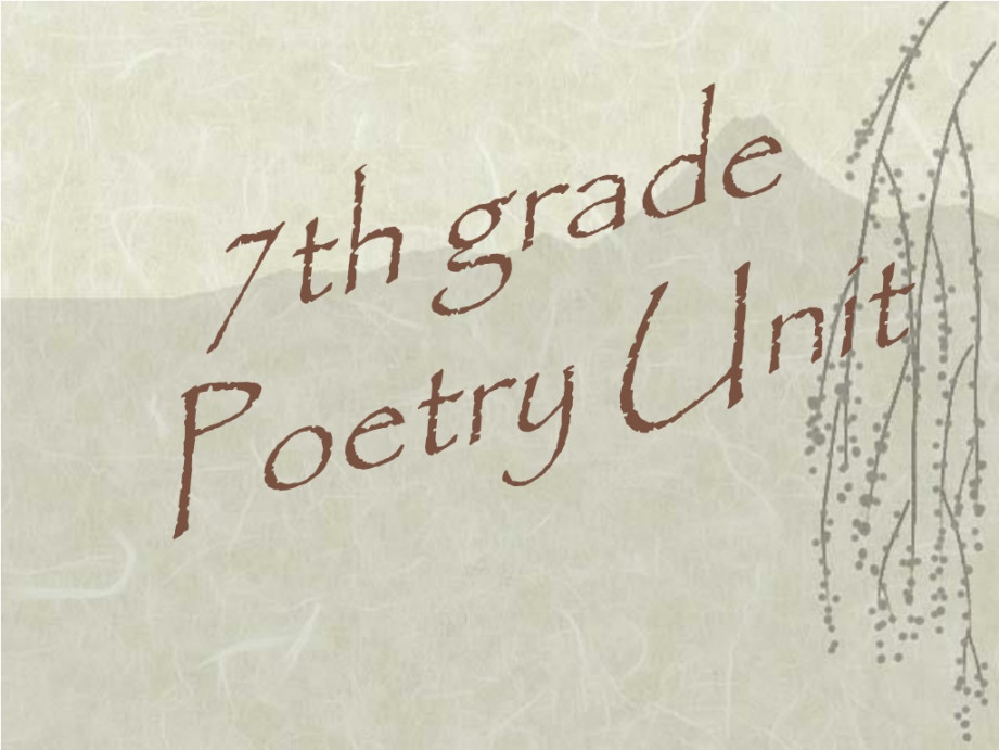 PPT - th grade Poetry Unit PowerPoint Presentation, free download