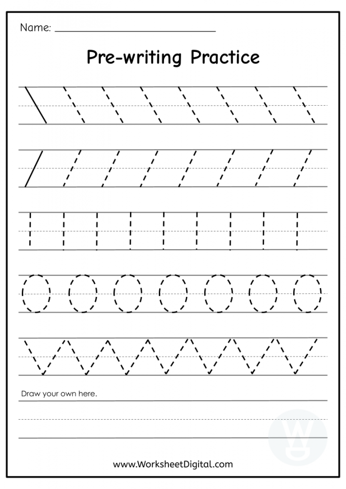 Pre Writing Practice - Worksheet Digital