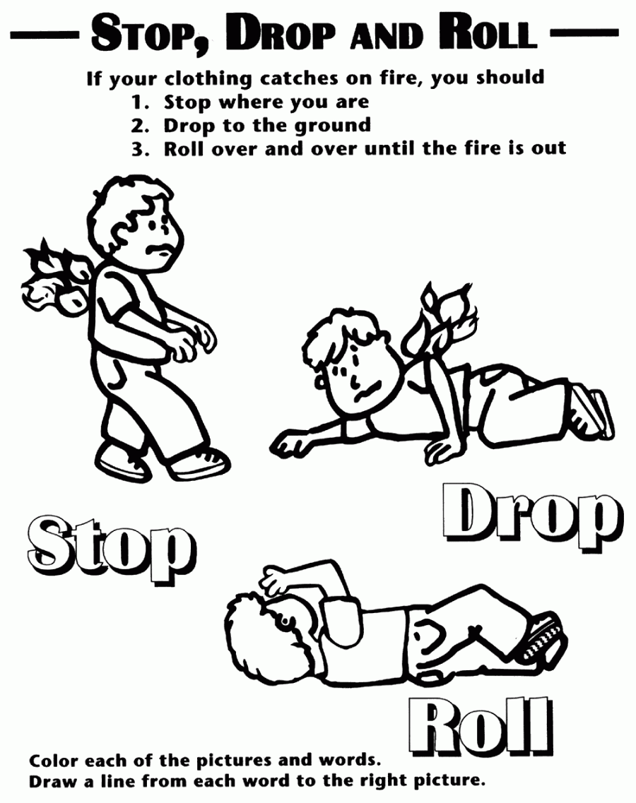 Printable Coloring Pages: Fire Prevention Coloring Books  Fire