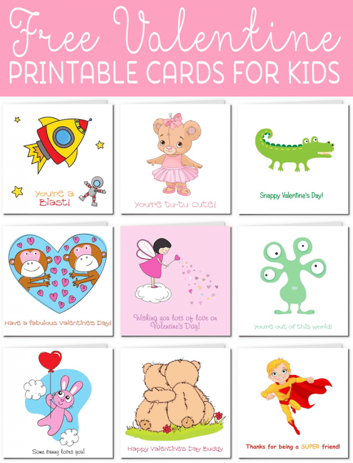 Printable Valentine Cards for Kids