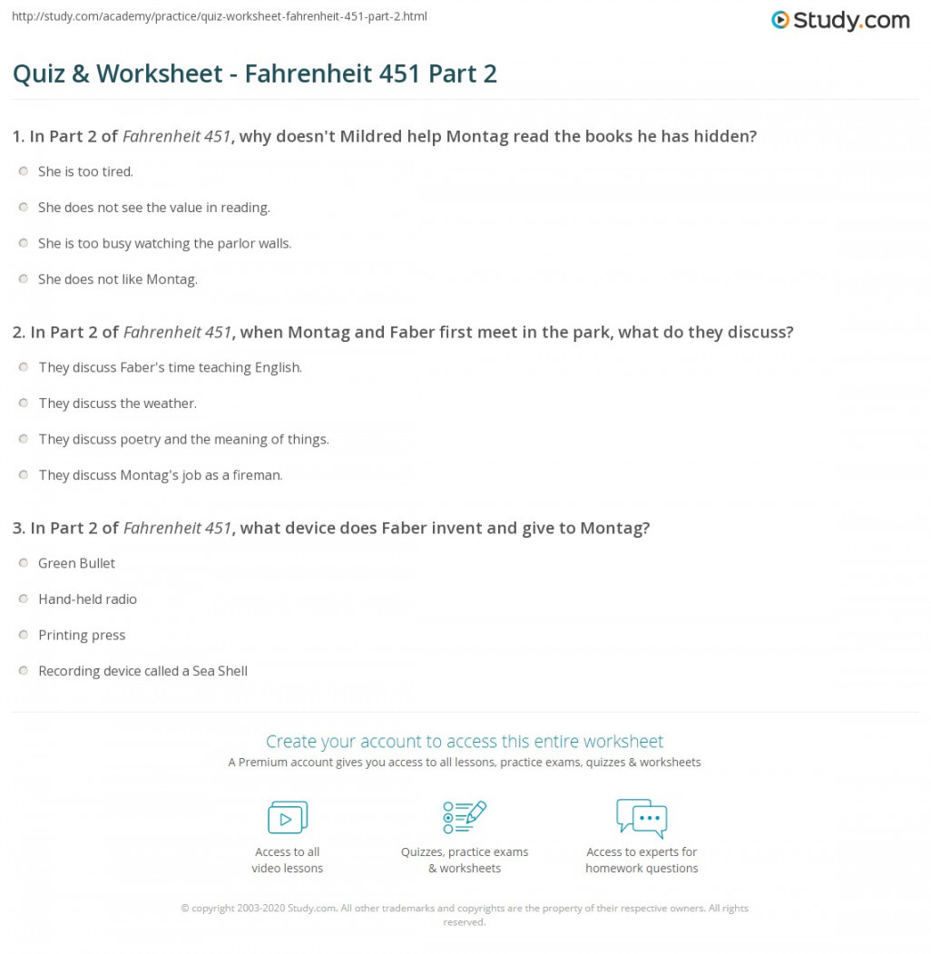 Quiz & Worksheet - Fahrenheit  Part   Study