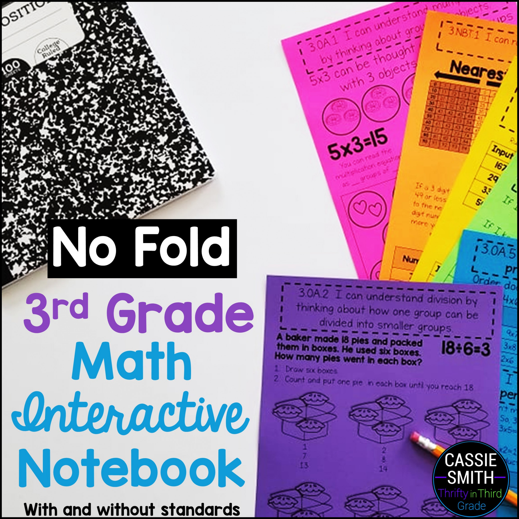 rd Grade Math Interactive Notebook - Thrifty in Third Grade