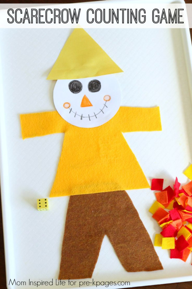 Scarecrow Counting Game  Thanksgiving preschool, Autumn preschool