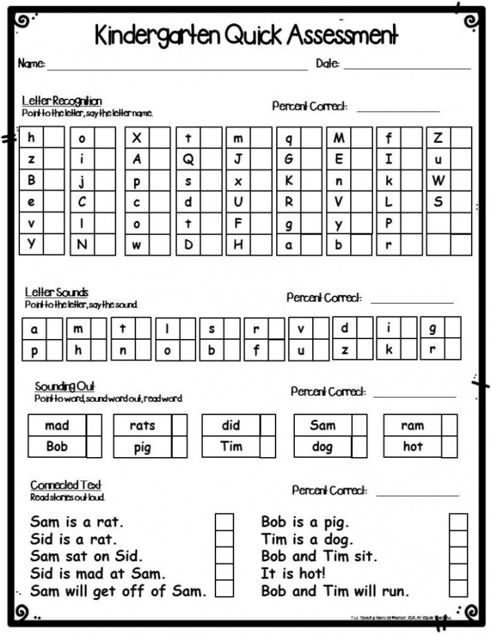 Seven Kindergarten Informal Reading Assessments - The Teaching Scene