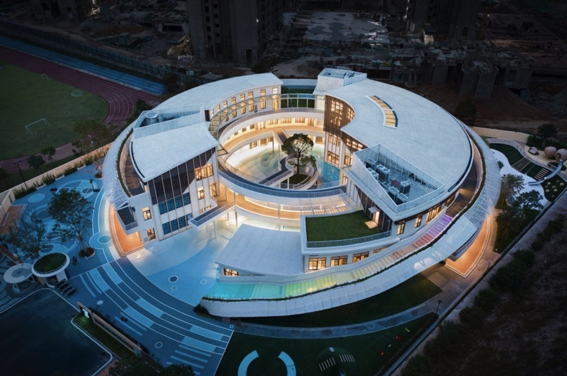 Shengguo Kindergarten school concept design is based on a pretty